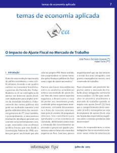 O Impacto do Ajuste Fiscal no Mercado de Trabalho