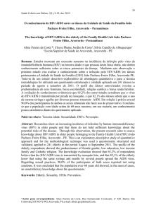 O conhecimento de HIV/AIDS entre os idosos da Unidade de Saúde