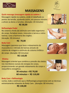 MASSAGENS Quick massage (massagem rápida na cadeira )