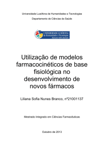 Utilização de modelos farmacocinéticos de base fisiológica