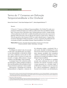 Termo do 1º Consenso em Disfunção Temporomandibular