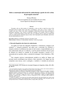 Sobre a construção inferencial do conhecimento a partir de três