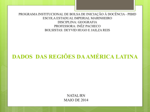 dados das regiões da américa latina