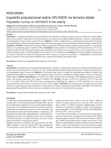 Inquérito populacional sobre HIV/AIDS na terceira idade