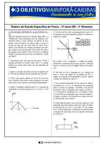 Roteiro de Estudo Especifica de Física – 3ª série EM – 4° Bimestre