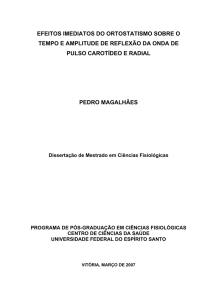 efeitos imediatos do ortostatismo sobre o tempo e amplitude de