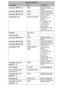 ENSINO MÉDIO Atividades N2 Avaliação Simulado GRUPO 1A 15/6