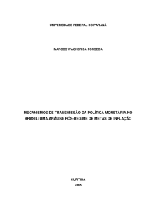 Mecanismos de transmissão da política monetária no Brasil