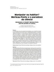 Manipular ou habitar? Merleau-Ponty e o paradoxo da ciência