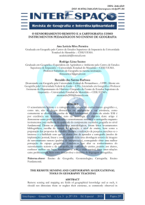O sensoriamento remoto e a cartografia como instrumentos