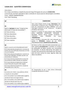 CASAN-2016 - QUESTÕES COMENTADAS www.energiaconcursos