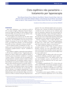 Cisto esplênico não parasitário — tratamento por laparoscopia
