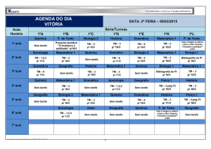 agenda do dia vitória