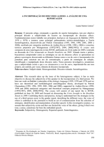 150 A INCORPORAÇÃO DO DISCURSO ALHEIO: A ANÁLISE DE