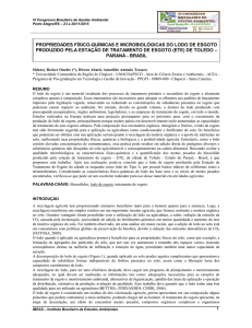 propriedades físico-químicas e microbiológicas do lodo de