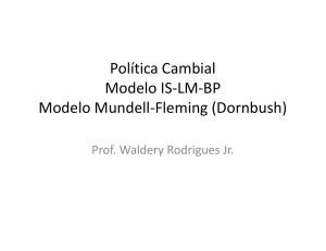 Política Cambial Modelo IS-LM-BP Modelo Mundell-Fleming