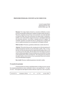 pronomes pessoais: conceituação versus uso