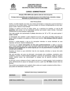 cargo: administrador - Coperve – Comissão Permanente do Vestibular