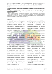 adequação do espaçamento de plantio para o cultivo orgânico do