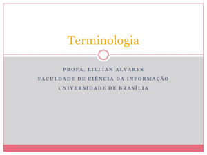 Terminologia - Universidade de Brasília