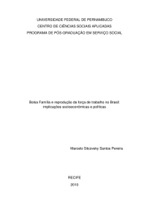Bolsa Família e reprodução da força de trabalho no Brasil