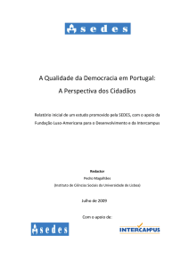 A Qualidade da Democracia em Portugal: A Perspectiva dos