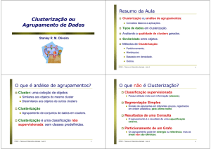 Clusterização ou Agrupamento de Dados