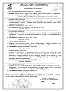 conteúdos bimestrais - Colégio Alexander Fleming