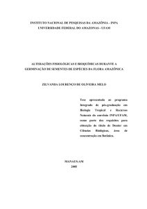 alterações fisiológicas e bioquímicas durante a germinação