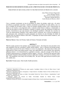 percepção dos homens em relação à prevenção do câncer de