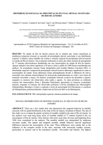 DISTRIBUIÇÃO ESPACIAL DA PRECIPITAÇÃO PLUVIAL MENSAL