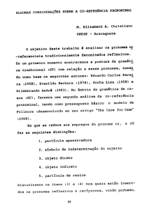 M. Elizabeth A. Christiano UNESP - Araraquara o objetivo deste