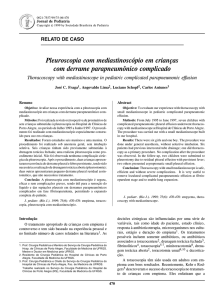 Pleuroscopia com mediastinoscópio em crianças com derrame