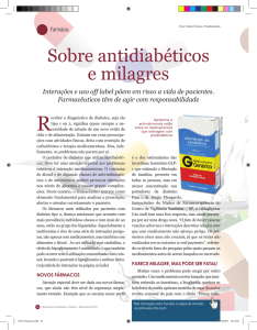 Sobre antidiabéticos e milagres - CRF-SP