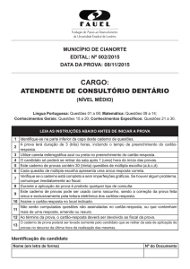 Prova Objetiva - Cargo de Atendente de Consult  rio Dent  rio