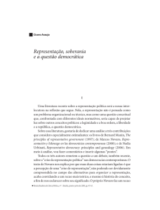 Representação, soberania e a questão democrática