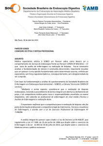 Parecer sobre o comportamento do Serviço de Endoscopia frente