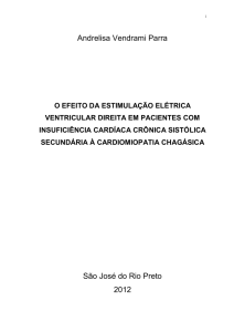 o efeito da estimulação elétrica ventricular direita em