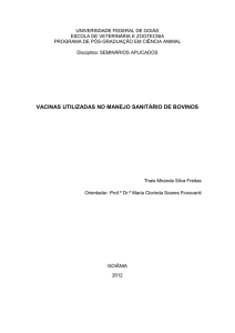 vacinas utilizadas no manejo sanitário de bovinos - evz - ppgca