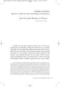 Teologia ecuménica: José Eduardo Borges de Pinho