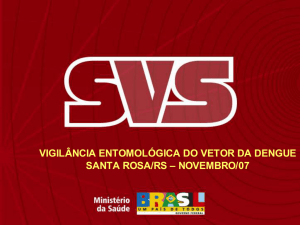 Vigilância Entomológica do Vetor da Dengue Santa Rosa/RS