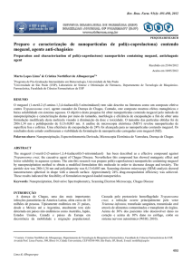 Preparo e caracterização de nanopartículas de poli(ε