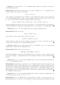 Teorema 2: Se A : n × n Teorema 3: Sejam B : n × m Demonstração