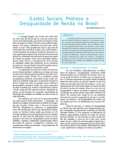 Gastos Sociais, Pobreza e Desigualdade de Renda no Brasil