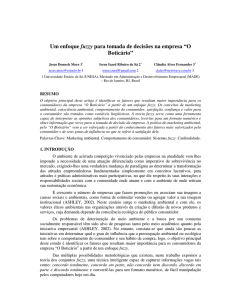 Um enfoque fuzzy para tomada de decisões na empresa “O Boticário”