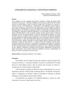 letramento e gramática: convivência possível?