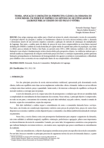 teoria, aplicação e limitações da perspectiva clássica da demanda