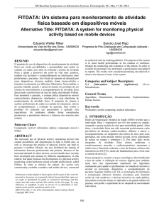 FITDATA: Um sistema para monitoramento de atividade física