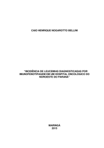 incidência de leucemias - Academia de Ciência e Tecnologia