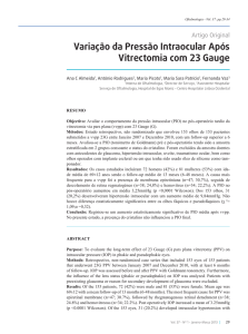 Variação da Pressão Intraocular Após Vitrectomia com 23 Gauge